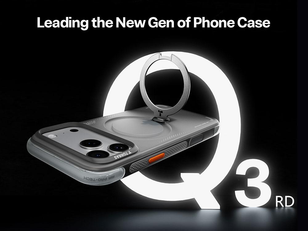 TORRAS Ostand Q3 Air for iPhone 17/16/15 Pro Max Case with 360 Magnetic Stand, Fit for MagSafe, 4M Drop Tested, Camera Control Button, Shockproof Phone Case Cellphone Protective