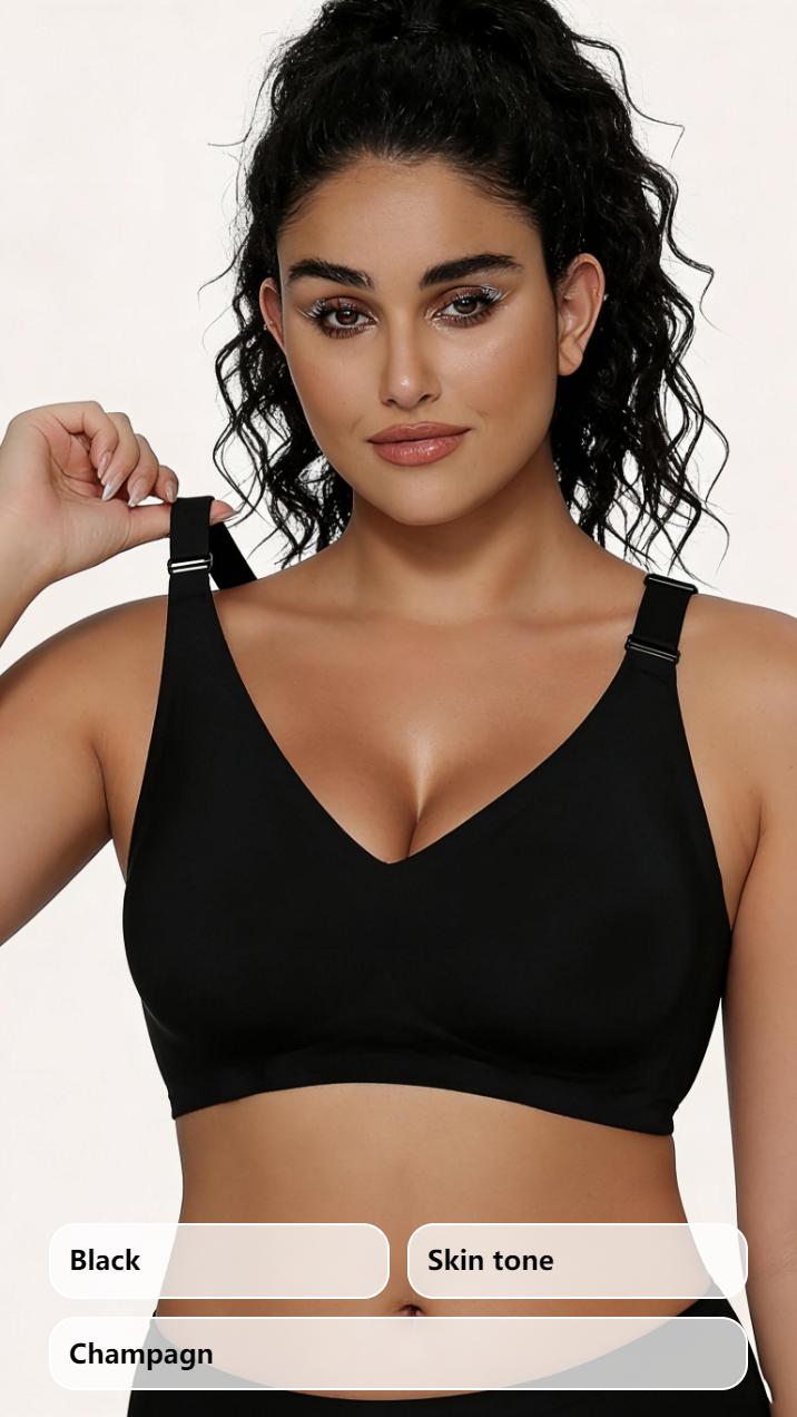 COKE Women Comfortable Push Up Bras Wireless Seamless Full Coverage Jelly Bra Buttery Soft Everyday Tshirt Bra Convertible Bra