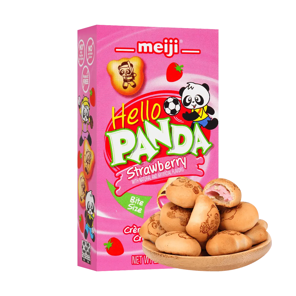 MEIJI Hello Panda Biscuit with Strawberry Cream Filling 60g, Random packaging