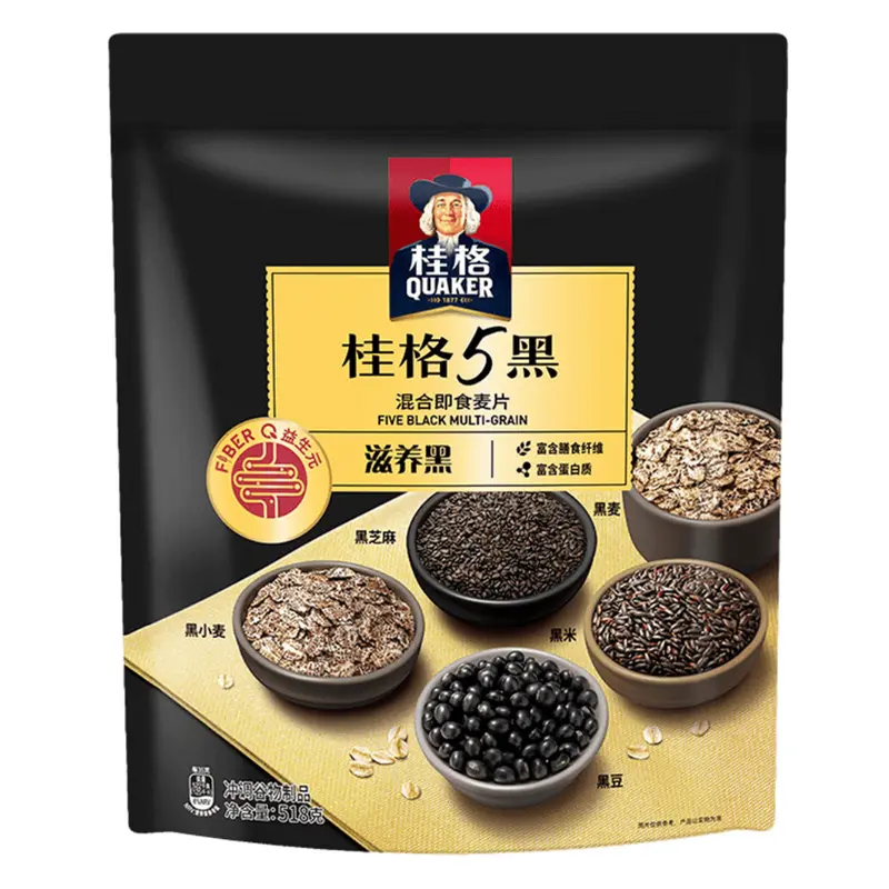 QUAKER 5 Black/Red/White Grain Instant Oatmeal 20.49 oz, High Fiber & Protein Breakfast On-the-Go | Nourishing Iron-Rich Super Blend Chinese food