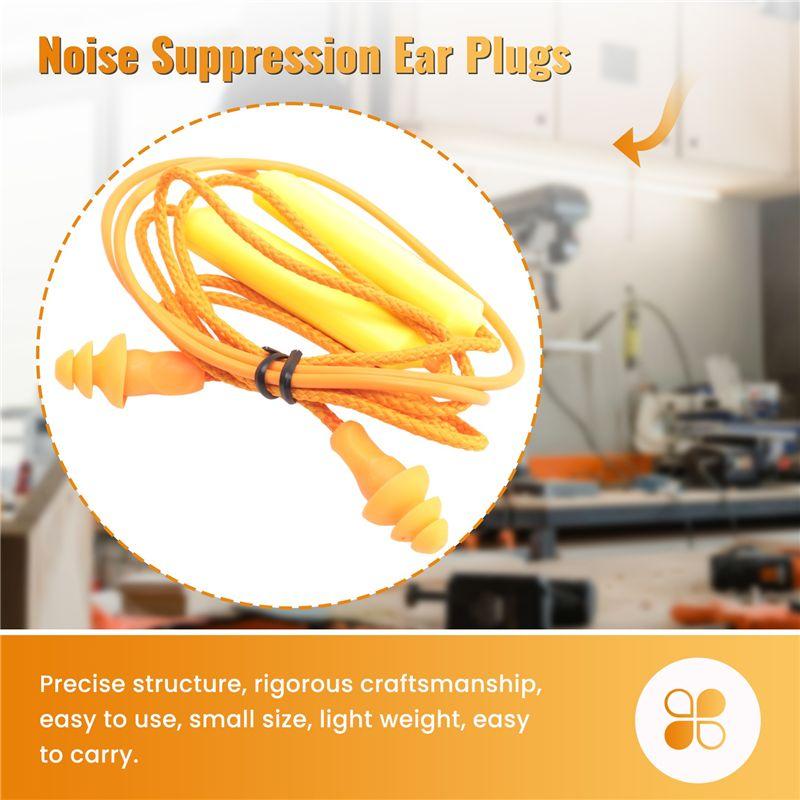 Ear Plugs Bluetooth Earphone for Work, Noise Suppression, Hearing Protection,Construction Sites, Noisy Places Blue