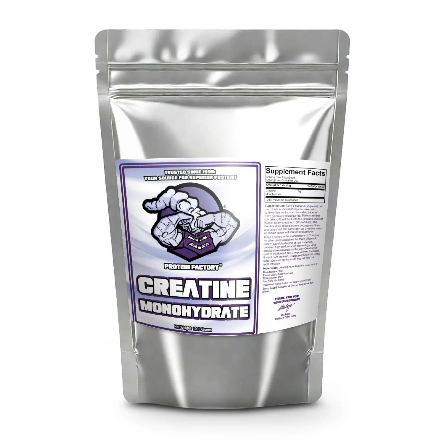 Creatine Monohydrate 1000 grams | 200 servings Healthcare Edible
