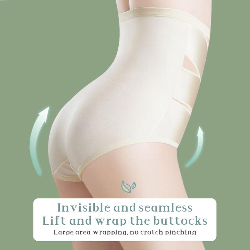 6/12Pcs Women Panties Mid Waist Cross Mesh Splicing Super Soft Stretch Butt Lift Seamless Basic Simple Style Tummy Control Skin-friendly Briefs lenceria  invisible