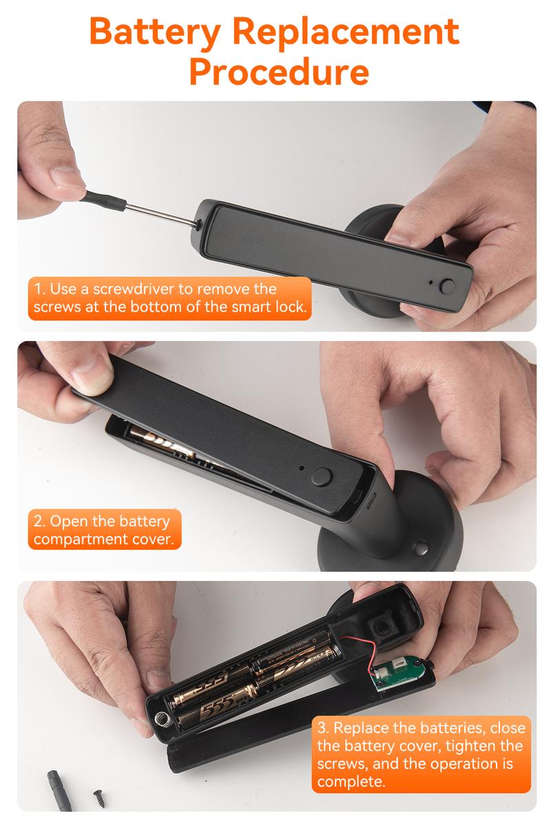 Smart Fingerprint Door Lock with Handle Keyless Entry 4-in-1 Card APP Backup Key Bedroom Home Privacy Apartment Local Data Storage