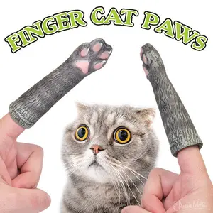 Finger Cat Paws (Set of 2) Kitty Cat Hand Puppet Play Toys  - Archie McPhee