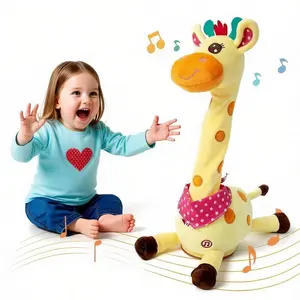 Talking Dancing Giraffe Toy - Electronic Plush Repeats Your Voice & Moves! Electronic Plush Toy Interactive Mimicking Toy with Recording and RepeatingBest Interactive Gift for Kids (Boys/Girls) - Birthday, Children's Day Gifts