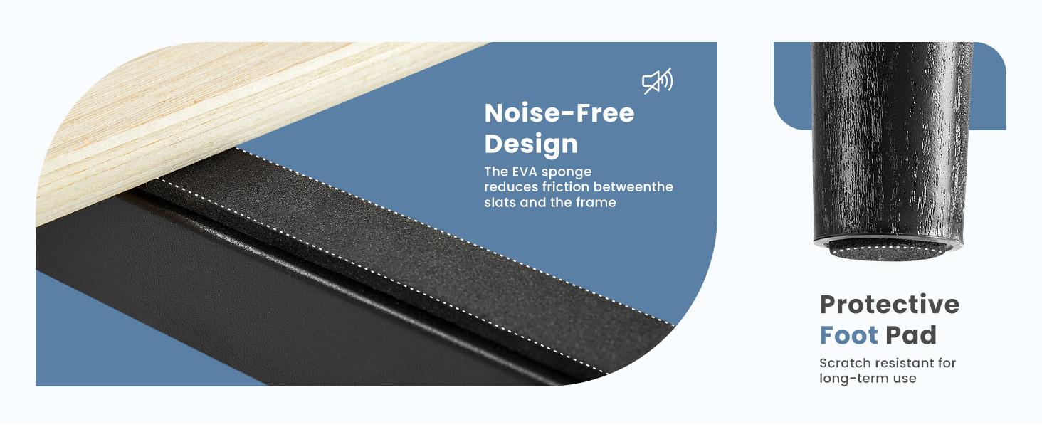 Full Size Platform Bed - Fabric Upholstered Sturdy Wood Slats No Box Spring Needed Modern Design with Upholstery