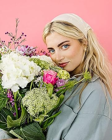 3PCS/Set Floral Printed Elastic Hair Scarf Headband Chiffon Head Kerchief Headband Floral Hair Scarves Hair Clips Hair Bandanas