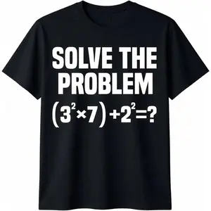 Cotton Funny Meme Math Teacher Joke TShirt Featuring Six Seven Brainrot