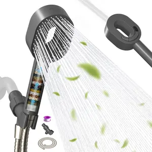 Hibbent Upgraded Filtered Handheld Shower Head, High Pressure 5 Sprays Handheld Showerhead with 20 Stage Filter, Remove Chlorine, with Shower Head Holder , 59'' Hose