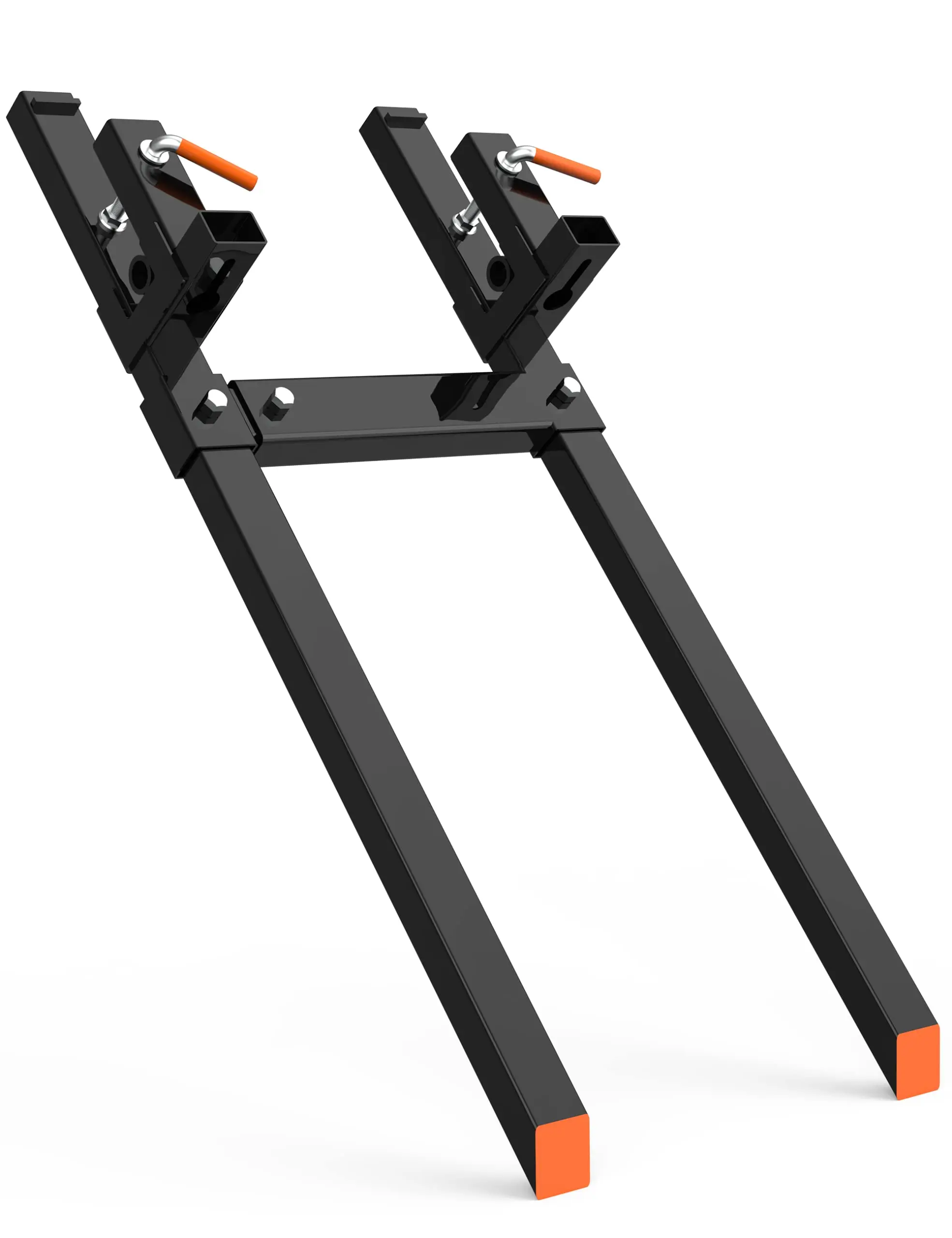 60" 4000LBS Heavy Duty Pallet Forks,Tractor Bucket Forks with Adjustable Stabilizer Bar for Loader Bucket Skid Steer Tractor, Black