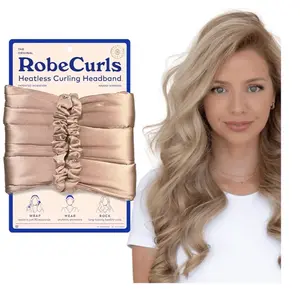 Peach RobeCurls Original Heatless Hair Curler Set with 2 Scrunchies