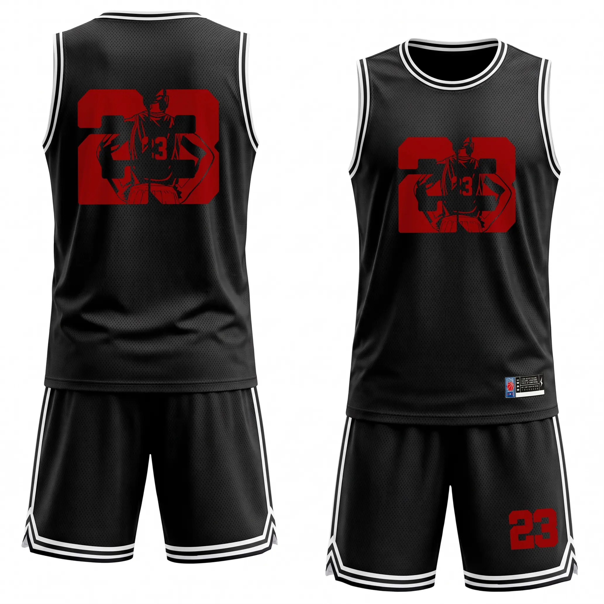 Men's #23 Athletic Set: Mesh Basketball Jersey & Shorts Two-Piece Combo — Lightweight, Breathable Sportswear
