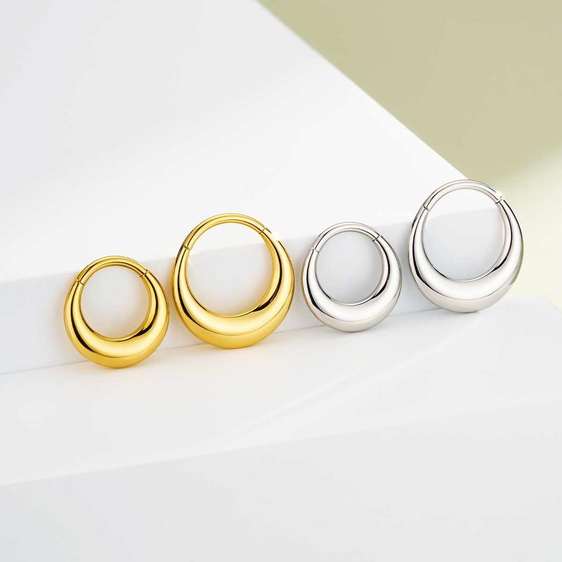 OUFER 16G Chunky Bubble Hinged Segment High Polish Nose Septum Daith Ring in Silver, Gold, Rose Gold & Black - 316L Stainless Steel