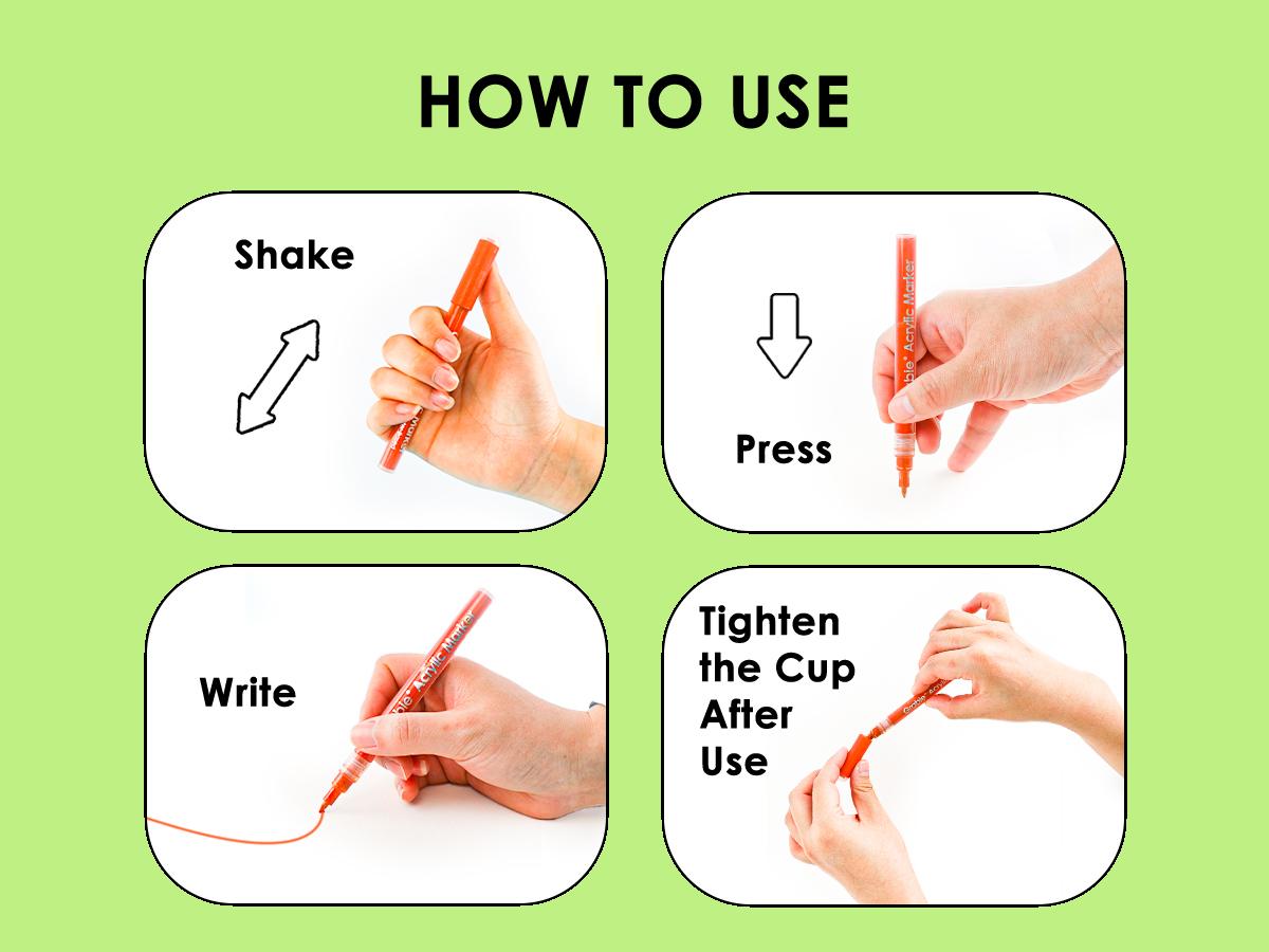 [Flash Sale] Grabie Acrylic Markers Paint Pens Set (Drawing Pad Included), for Rock Painting, Ceramic, Canvas, Plastic, Glass artmarkers acrylic paintmarkers, coloring, artist, creative, durable, glossy, waterproof, TiktokShopSpringGlowUp, RefreshedLook