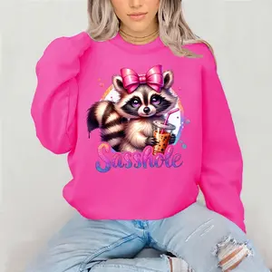 Sasshole Crewneck Sweatshirt Gildan Everyday Style Super Soft Unisex Fit Streetwear Graphic Top warm Womenswear Casual Printed Long Sleeved