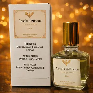 The House of Phoenix Absolu D Afrique Extrait de Parfum 50ML Unisex Bold Smooth Fragrance with Blackcurrant Bergamot Lemon Praline Musk Violet