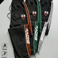 Men's 3-pack Athletic Casual Pants with Drawstring Waistband Comfortable Breathable Fabric Color-block Letter Print Loose Fit for Commuting & Outdoor Activities Menswear