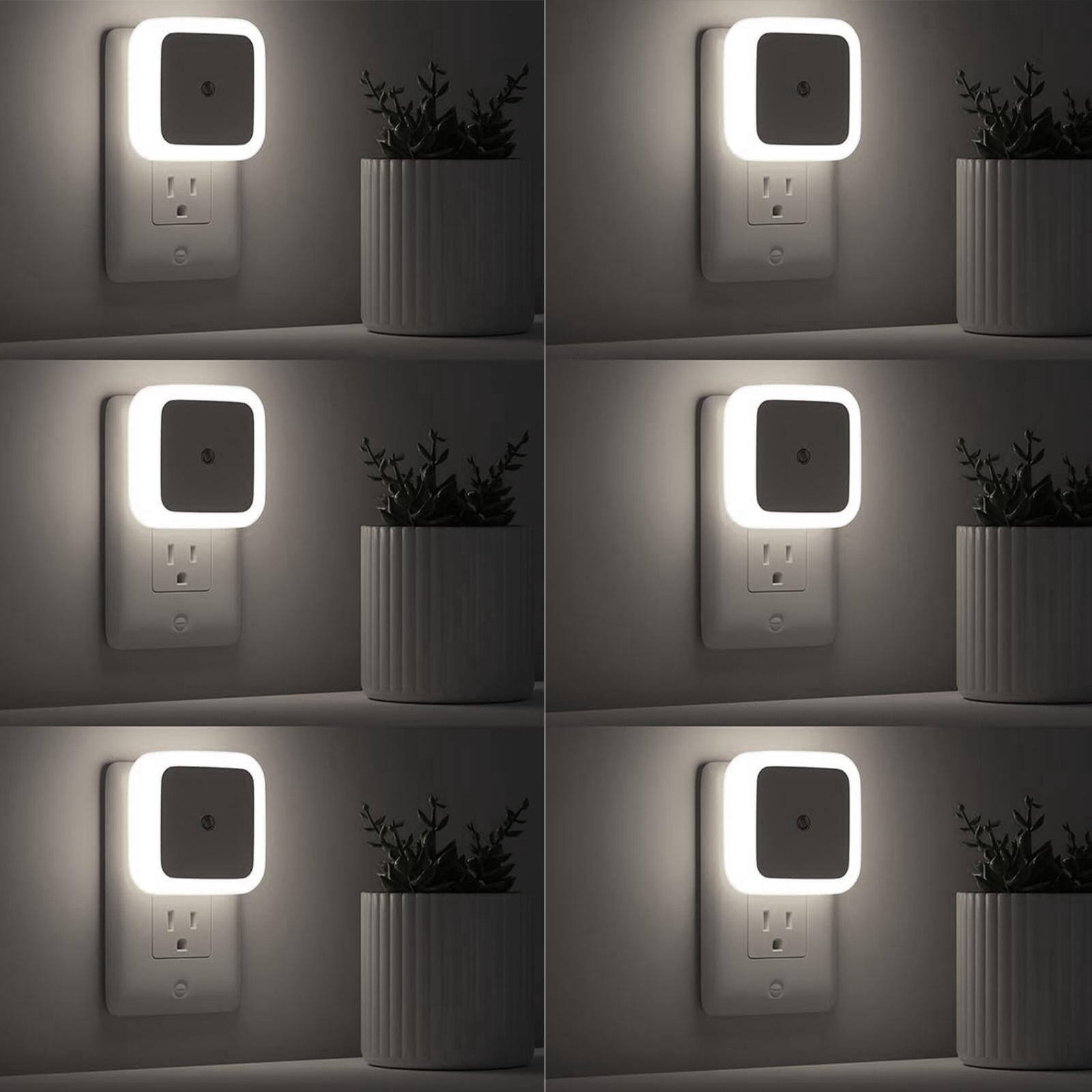 Night Light, Night Lights Plug into Wall 6-Pack, Plug in Night Light, Dusk to Dawn Nightlight Led Night Lights for Bedroom, Bathroom, Hallway Warm White Night Light, Night Lights Plug into Wall 6-Pack, Plug in Night Light, Dusk to Dawn Nightlight Led Night Lights for Bedroom, Bathroom, Hallway Warm White