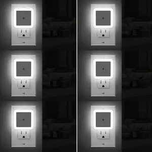 Night Light, Night Lights Plug into Wall 6-Pack, Plug in Night Light, Dusk to Dawn Nightlight Led Night Lights for Bedroom, Bathroom, Hallway Warm White Home Lighting