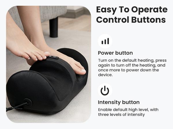 Nekteck Shiatsu Heating Foot Massager, Lightweight Foot Massage with Roller, Ideal for Offices and Home, Mother's Day Gift