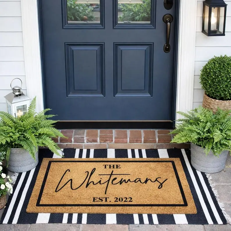 Custom Door Mat, Personalized Christmas Gift, Front Porch Decor, Door Mat, New Home Gift