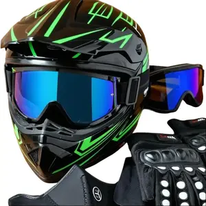 ATV Helmet Modular Motorcycle Helmet Off-Road Electric Bicycle Helmet Mountain Bike Helmet Adult Off-Road Helmet Racing Helmet for Motorcycle Black Series Helmet
