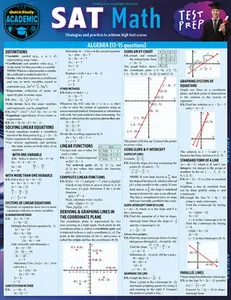 SAT Math Test Prep: A Quickstudy Laminated Reference Guide -- Stephen Reiss, Poster
