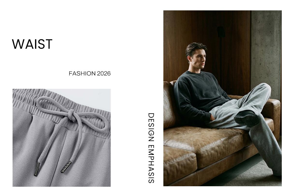 JMIERR Mens Baggy Sweatpants Drawstring Stretch Loose Fit Wide Leg Sweat Pants with Pockets