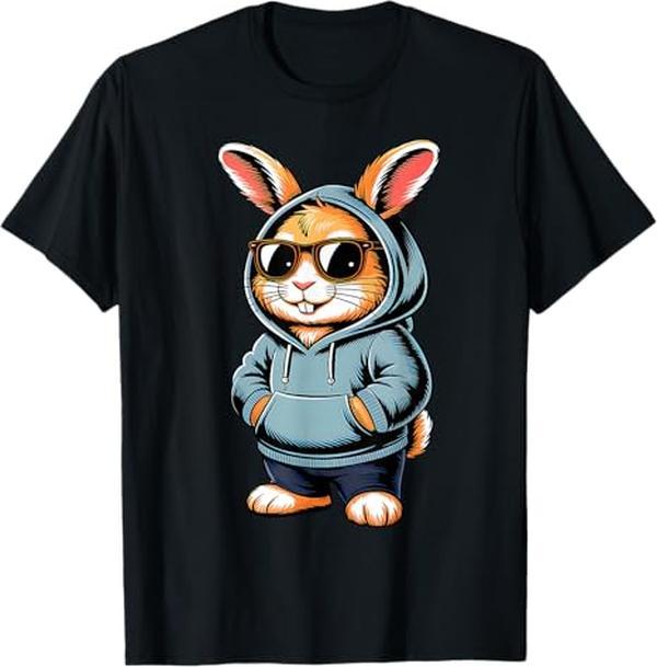Happy Easter Day Bunny Rabbit Funny Bunny with Sunglasses T-Shirt