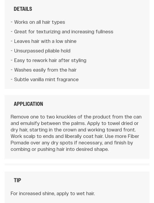 Fiber Pomade - Pack of 4 - Gel, Mint, Vanilla & Fragrance Options