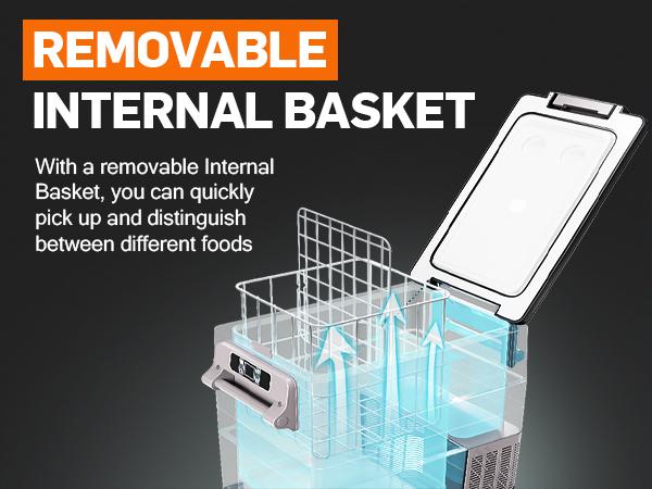 EUHOMY 12 Volt Car Refrigerator, 48 Quart(45L) Car Fridge Electric Cooler APP Control,12V Refrigerator -4℉~68℉ with 12/24V DC & 110-240V AC, Portable Refrigerator for Camping, Travel, RV, Truck, Home