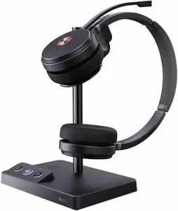 Yealink WH62 Headset with Acoustic Shield Technology, 2 Micro-USB Connection, Busylight, Wireless Range up to 160m, Compatible with Teams & Skype for Business