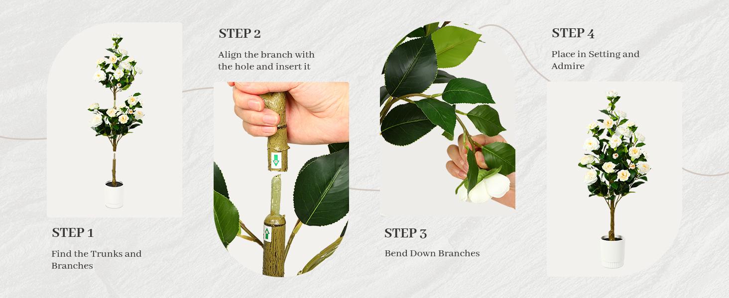 SHareconn 2-Pack 3/4FT Christmas Artificial Camellia Trees with Blooming Flowers Lifelike Faux Plants for Indoor Outdoor Home Porch Decor No Maintenance Needed SHareconn 2-Pack 3/4FT Christmas Artificial Camellia Trees with Blooming Flowers Lifelike Faux Plants for Indoor Outdoor Home Porch Decor No Maintenance Needed