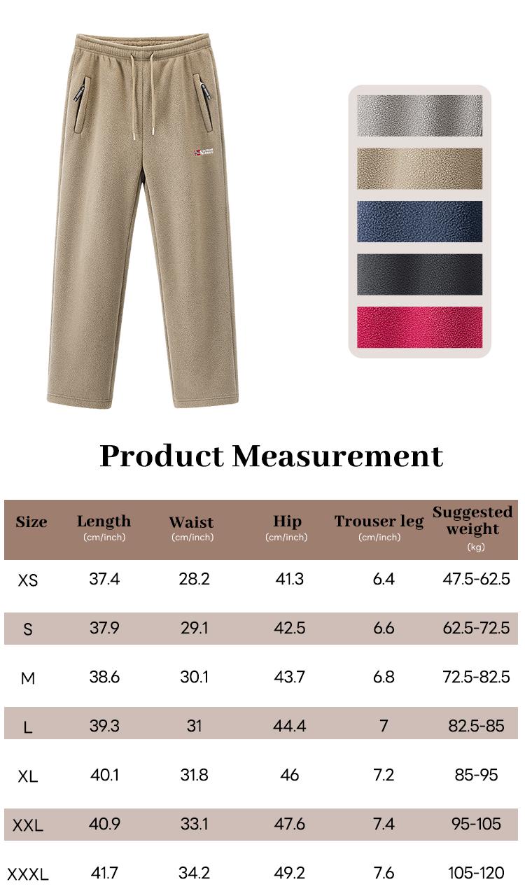 Men's Casual Fleece-Lined Straight-Leg Long Sweatpants Men's Casual Fleece-Lined Straight-Leg Long Sweatpants