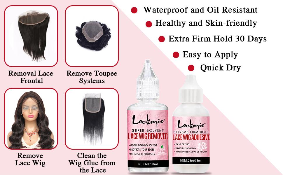 15 Count Wig Kit for Lace Front Wigs,Strong Hold Melting Sprayfor Wigs/Wig Glue Lace Glue/Hair Wax Stick/Lace Melting Band/Edge Control/Edge Brush/Wig Cap - Wig Accessory Essentials Kit,valentine's day gifts for her/him