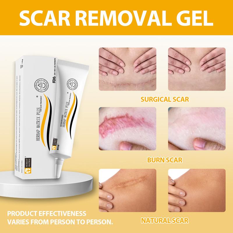 【HERBAP MATRIX Plus】 Scar Removal Gel 15g - Professional Silicone Scar Treatment for Stretch Marks, C‑Section, Acne Scars & Acne Marks | Helps Prevent Scar Thickening | Face & Body | GMPC ISO 9001