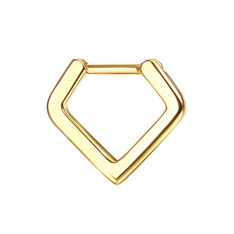 Drperfect 16G Septum Rings Stainless Steel Daith Earrings Nose Rings CZ Cartilage Helix Tragus Septum Clicker Piercing Jewelry