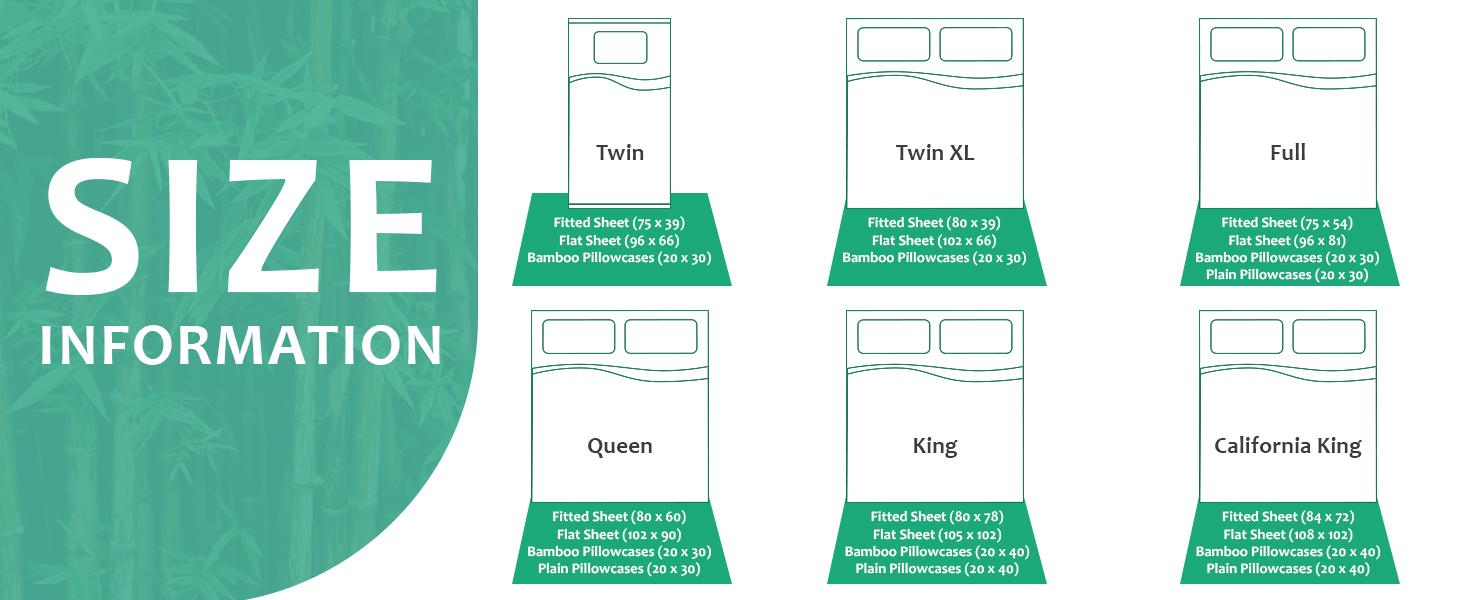 Lux Decor 4pc Bamboo Sheet Set, Cooling Bed Sheet Set, Ultra-Soft Deep Pocket Hotel Style Bedding Set, Wrinkle-Free & Fade Resistant Sheets with Pillowcase, Decorative Bedsheet Sets, Durable Bedding Accessories