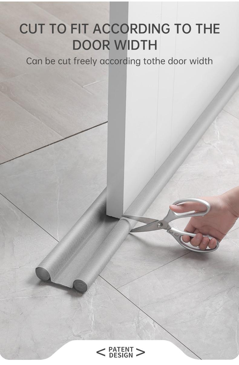 ZARIMI Door Bottom Sealing Strip 1 Count Adjustable Draft Stopper for 30-36 Inch Doors Noise Blocker Home Essentials Large Foam Size 2 Inches Diameter