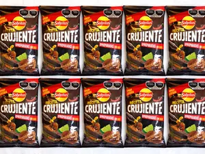 10 - PK Salsas Negras Sabritas Receta Crujiente - Potato Chips - Crunchy Snack - Salsas & Lemon Flavor - 57g Bag - Mexican Chips - Sabritas Mexicanas - Papitas Mexicanas