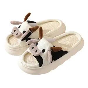 Cow Slippers Slides for Women House Shoes for Woman Lovely Cartoon Animal Shape  Women Men Home Indoor Springfresh