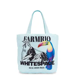 Whitespace x FARM Rio Puffer Tote Bag in Blue