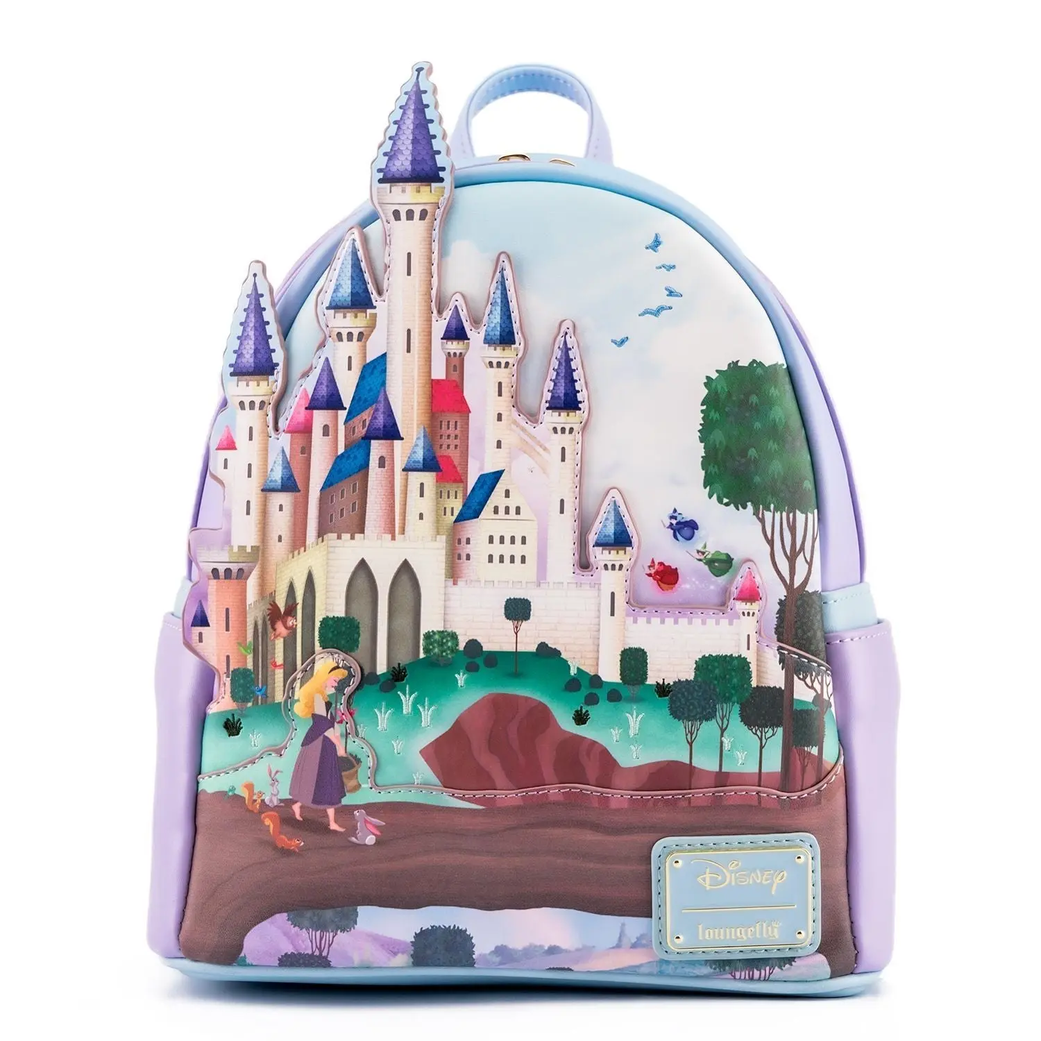 Loungefly Sleeping Beauty Princess Castle Series Mini Backpack, Kawaii Youth Small Backpack, Functional Micro Bag for Luggage & Bags Use, Youth Backpack