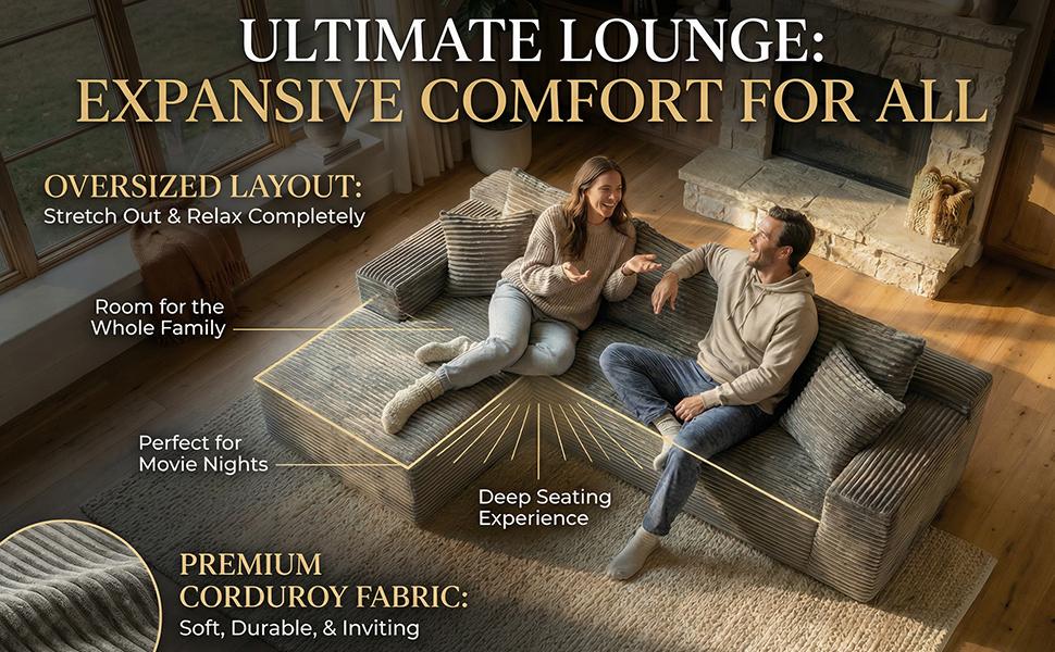 Full-Sponge Vacuum-Compressed Sofa, Bone-Free Design for Living Room/Bedroom, No Assembly Required, Modular Velvet Cloud Velvet Sofa that Converts into a Double Sofa Bed