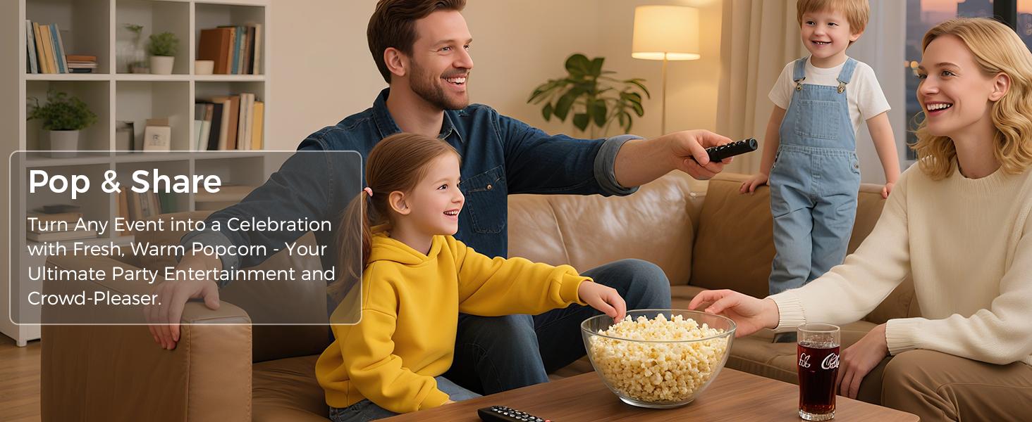 OSTBA Mini Retro Oil-Free Popcorn Maker, 1200W Hot Air Popper Machine, 12 Cups Electric Popcorn Popper with Butter Tray, One-Button Control, Compact Popcorn Maker for Home & Gifts