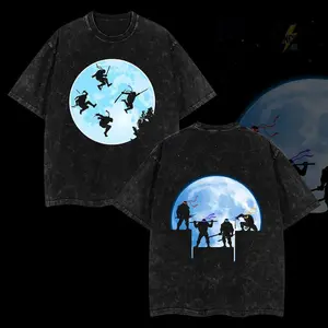 Retro Teenage Mutant Ninja Turtles Moon Oversized T-Shirt 100% Premium Cotton Relaxed Fit S-5XL Classic Menswear Apparel Clothes