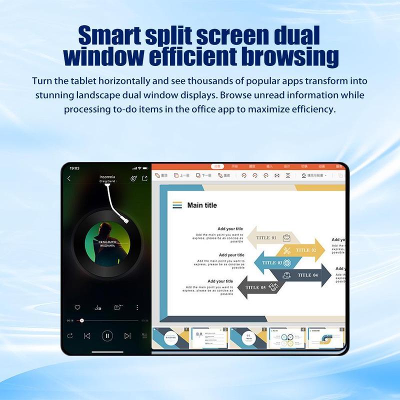 2025 upgraded 10.1-inch Android tablet - 32GB storage, 5000mAh battery, dual SIM, 5MP+13MP camera, tablet with keyboard, mouse, stylus and case