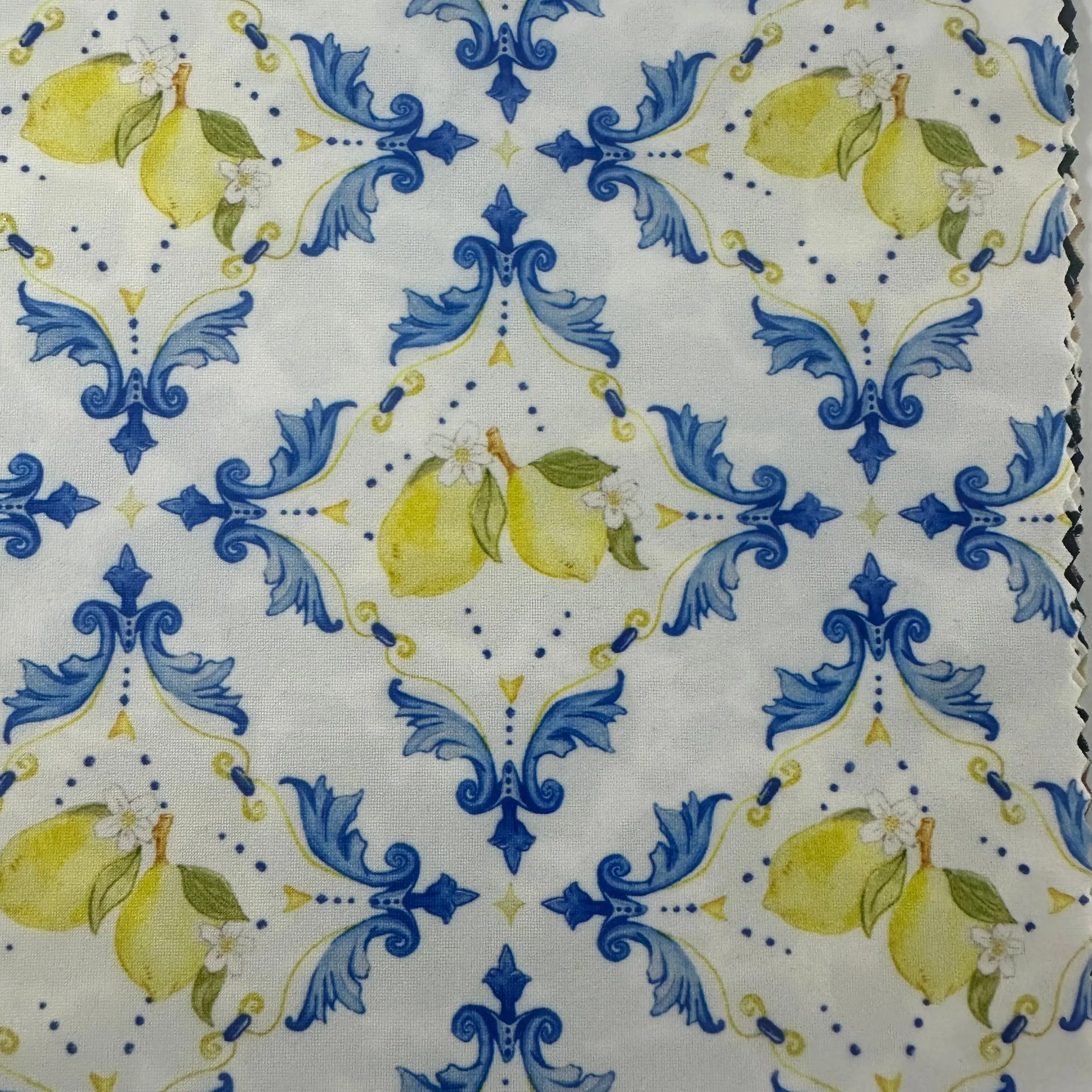 Zesty Tricot Swimwear Fabric - 270g (270g/yd) 80% Nylon-20% Spandex Blend, Radiant Kinetic Luxe Stretch, 58/60 In Width, Durable Enhanced Recovery, Small Lemons Print, Ideal for Swimwear, Leggings, Dancewear, 270 Grams Per Yard