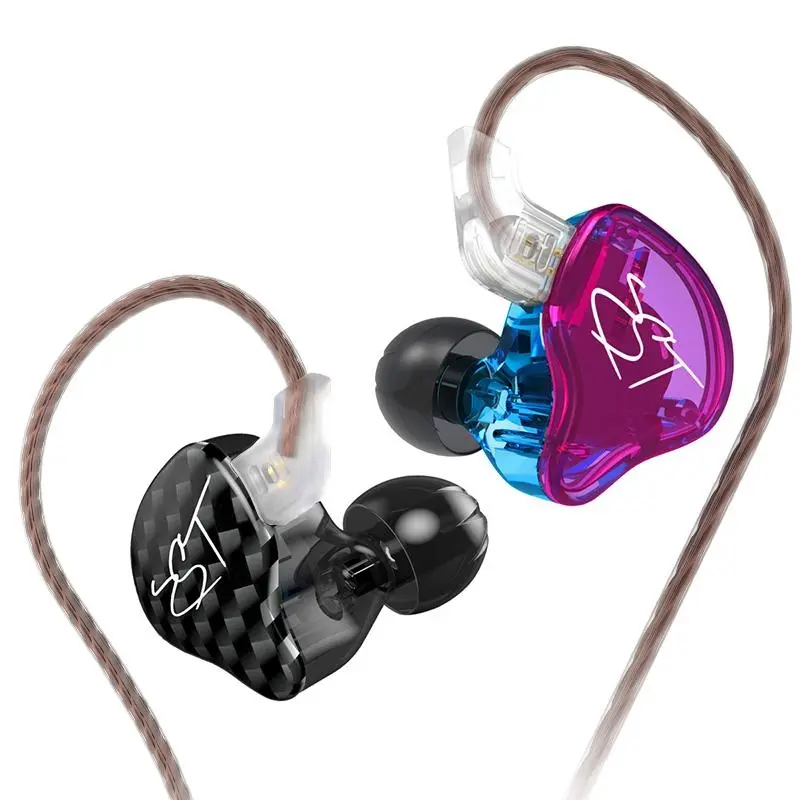KZ ZST 1BA+1DD Hybrid Driver Wired IEM Earbuds, Professional Frequency Tuning Noise Isolation In-Ear Headset, Powerful Bass Stereo Sound for Daily Music Gaming Mobile Phone Desktop Laptop